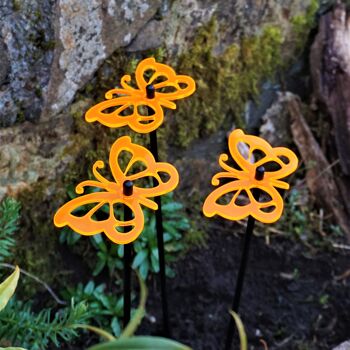 Lot de 3 décorations de jardin moyennes 'Comma Butterfly' 6