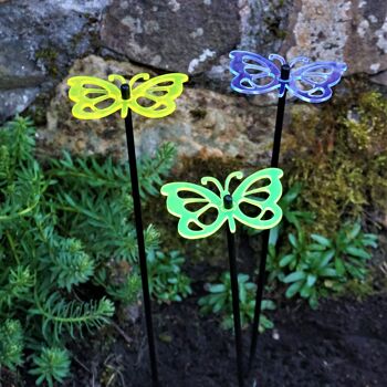 Lot de 3 décorations de jardin moyennes 'Comma Butterfly' 10