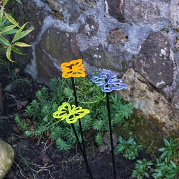 Lot de 3 décorations de jardin moyennes 'Comma Butterfly' 15