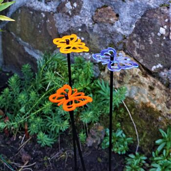 Lot de 3 décorations de jardin moyennes 'Comma Butterfly' 18