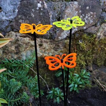 Lot de 3 décorations de jardin moyennes 'Comma Butterfly' 25