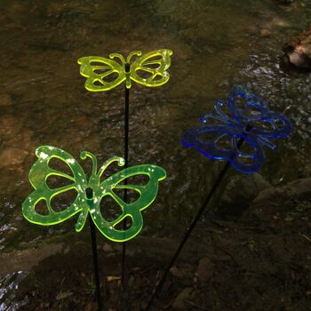 Lot de 3 grandes décorations de jardin 'Comma Butterfly' 3