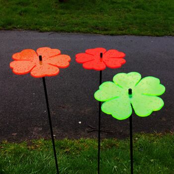 Lot de 3 grandes décorations de jardin 'Double Blossom' 6