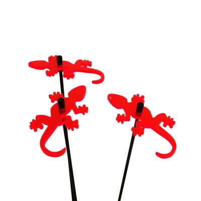 Kleine Gartendeko Ornamente 3er-Set 'Gecko'