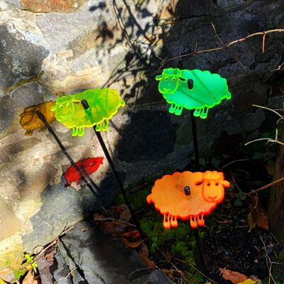 Ensemble de 3 décorations de jardin moyennes 'Mouton'