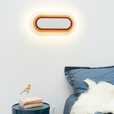 Wall light - Dimmable LED luminaire - ETOR-02 Oxide/Nude - with cable