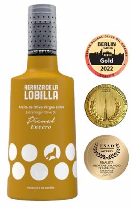 Herriza de la Lobilla - Aceite de Oliva Virgen Extra Monovarietal Picual en Envero, 500ml | AOVE | Premium
