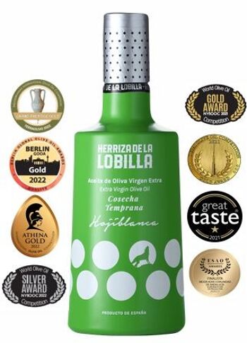 Herriza de la Lobilla - Huile d'Olive Extra Vierge Monovariétale Hojiblanca Récolte Précoce, 500ml | HOVE | Prime 1