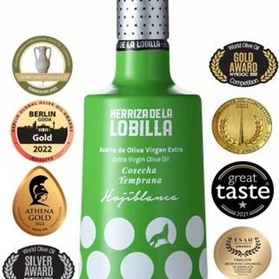 Herriza de la Lobilla - Aceite de Oliva Virgen Extra Monovarietal Hojiblanca Cosecha Temprana, 500ml | AOVE | Premium