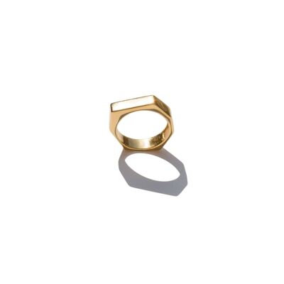 ECROU - 14 carat gold plated silver ring