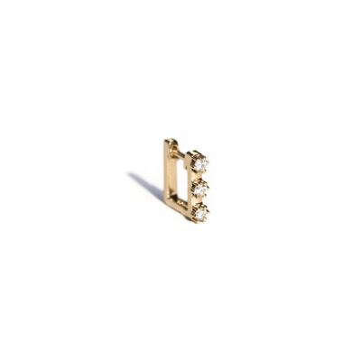 L'ÉBLOUISSANTE - 375 carat gold single earring & natural white diamonds