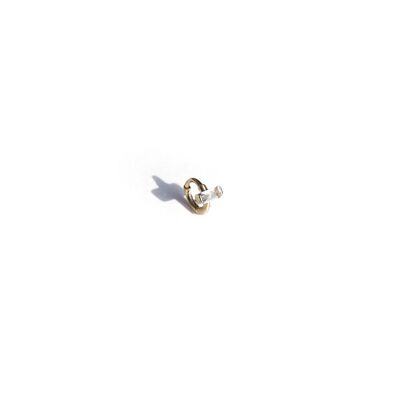 L'ÉCLAT TOPAZE - Mono Boucle oro 375 carati e topazio bianco