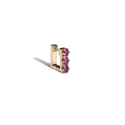 THE DAZZLING GRENADINE - Mono Earring 375 carat gold & Garnets