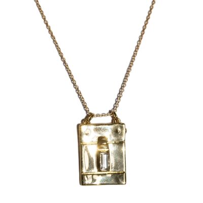 LOCK - Vermeil & Green Amethyst Necklace