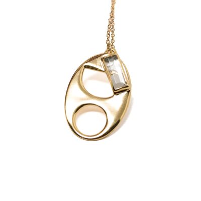 SODA - 14k gold-plated silver and green Amethyst necklace