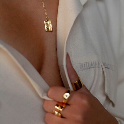 AQUARELLE N°2 - Vermeil and Tsavorites necklace