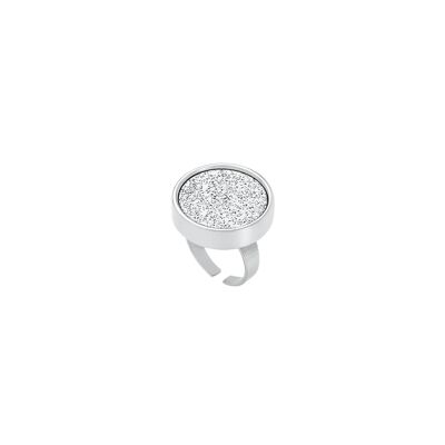 Alcée - Verstellbarer Ring 20mm - Silber / G.