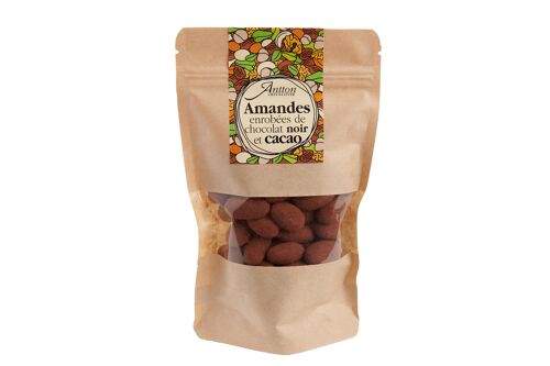 Sachet d'Amandes enrobées chocolat noir, 130 g