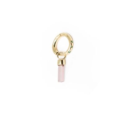 ORPHÉE - Orphan buckle in 9 carat gold, Sapphires and Tourmalines - Pink