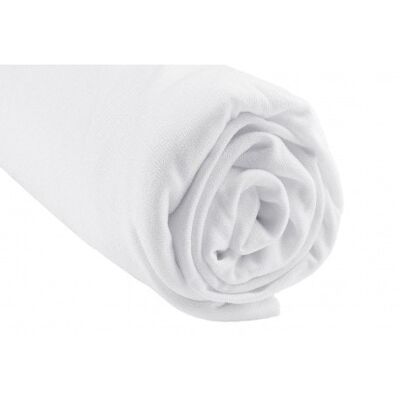 Drap housse Bambou lit king size 160x200 cm - Blanc