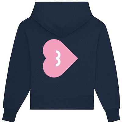 Sudadera oversize JEANNE - BIG HEART - Azul marino