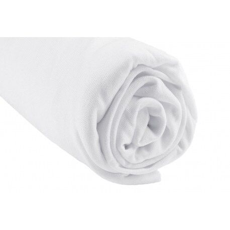 Bamboo fitted sheet double bed 140x190 / 140x200 cm - White