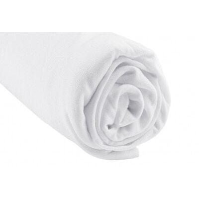 Bamboo fitted sheet double bed 140x190 / 140x200 cm - White