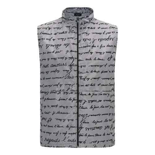 Waterproof vest flock print grey