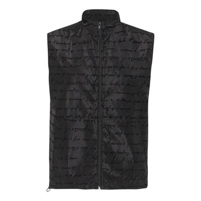 Waterproof vest flock print black