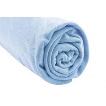 Drap housse Bambou 90x190 / 90x200 cm - Ciel