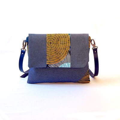 Recycled denim bag Pink