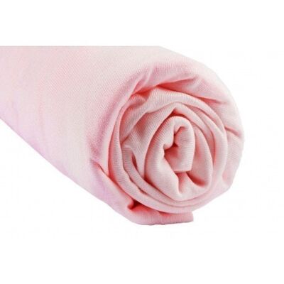 Bamboo fitted sheet king size bed 160x200 cm - Pink