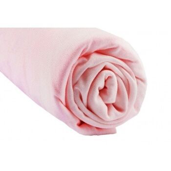 Drap housse Bambou lit king size 160x200 cm - Rose