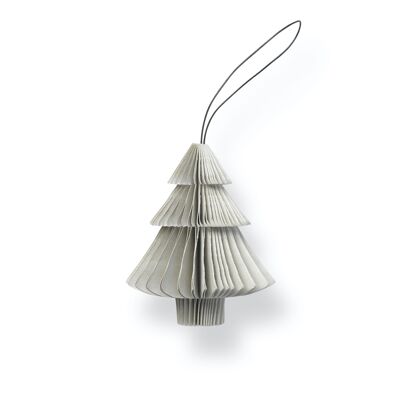 SUSTAIN folded ornament, tree nude grey
