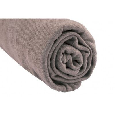 Bamboo fitted sheet king size bed 160x200 cm - Taupe