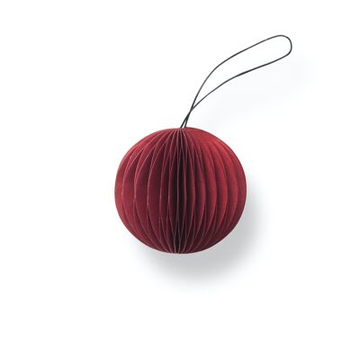 SUSTAIN folded ornament, scoop red