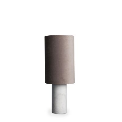 statement lamp, white/mushroom