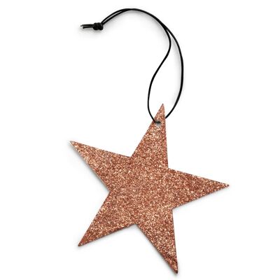 5-point glitter star, copper