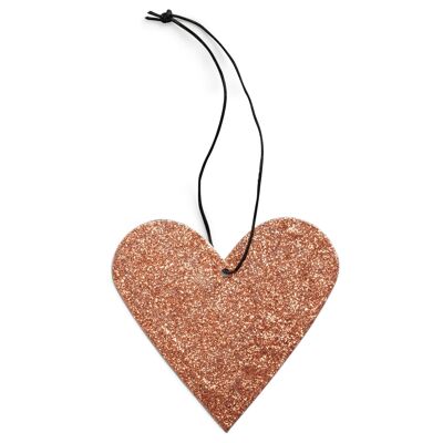 glitter heart, copper