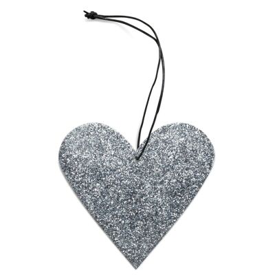 glitter heart, grey