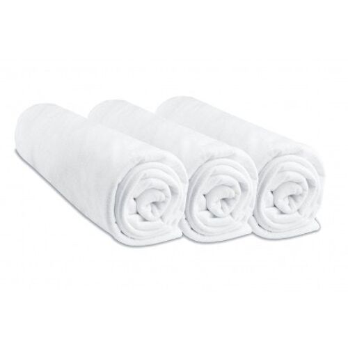 Lot de 3 Draps housse Jersey 100% Coton - 40x80 / 40x90 cm - Blanc