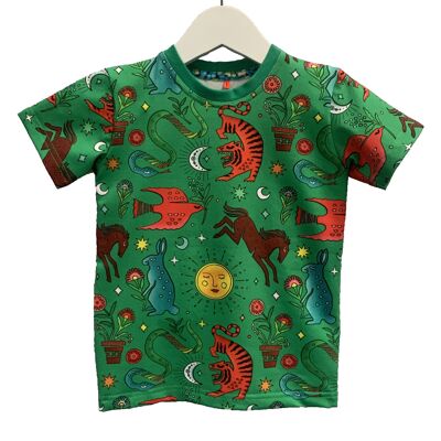 Green Animal Print Classic Short Sleeve T-Shirt