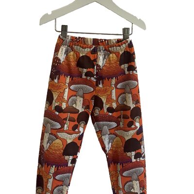 Mushroom Print Kids Leggings