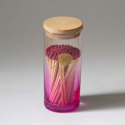 "OMBRÉ" Long Scented Matches in Pink Glass
