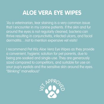 Lingettes oculaires à l'Aloe Vera pour nettoyer les chiens et les chats - Paquet de 120 - XL 6