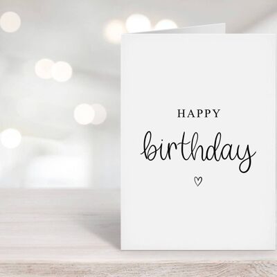Carte de joyeux anniversaire minimaliste