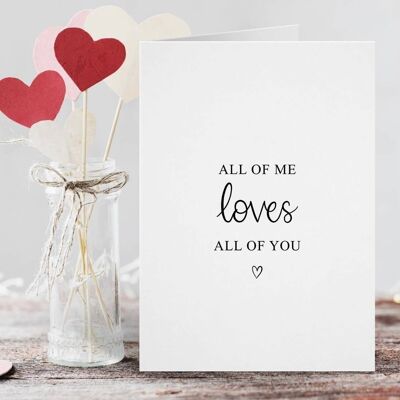 All Of Me Loves All Of You Card rossa