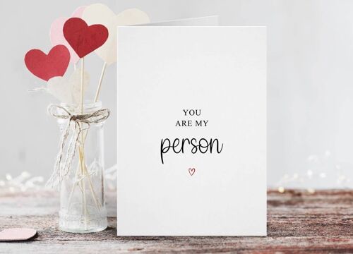 You Are My Person Card Black Heart