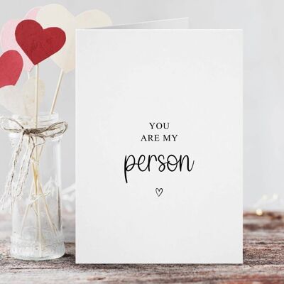 You Are My Person Card Red Heart