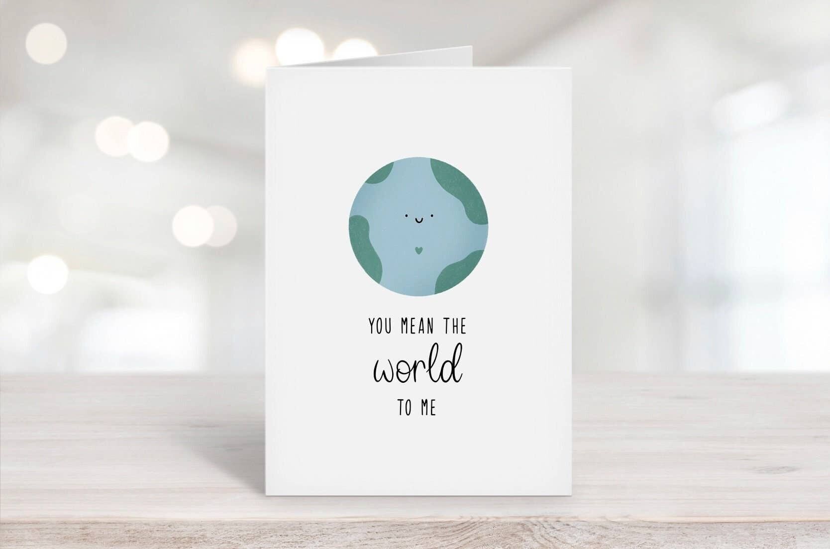 Tarjeta Usted significa el mundo para mí